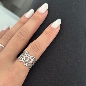 Elegant Silver Chain Link Ring